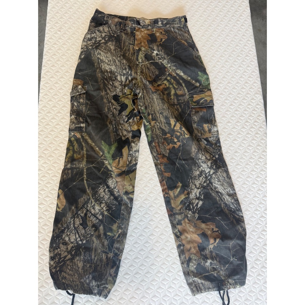 FieldStaff Mossy Oak Break-Up Camo Cargo Pants Mens Adjustable Waist Hunting L